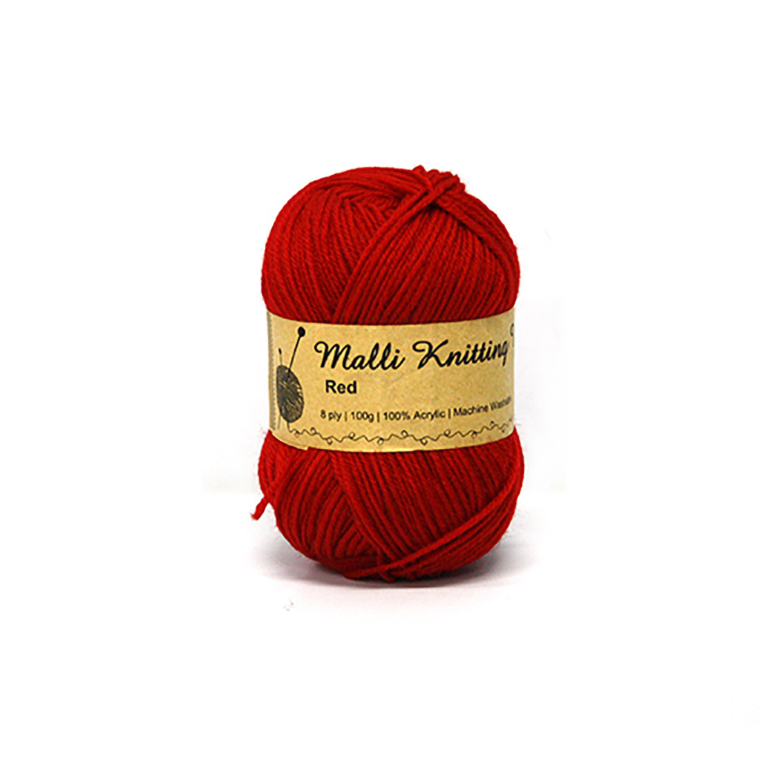 Knitting Yarn 8 Ply 100gm Red